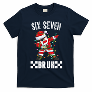 67 Six Seven Burh Funny Christmas 6-7 Meme T-Shirt - Navy Blue