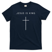 Jesus Is King Cross Minimalist Christian Religious Jesus T-Shirt_1