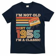 70th 1956 Birthday Retro I'm Not Old I'm A Classic Best Of Cassette Tape  T-Shirt - Navy Blue