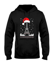 Eiffel Tower Santa Hat - Funny Vintage Paris Ugly Christmas T-Shirt