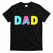 Dad Little Gymnast Girl Birthday Gymnastics Themed Party T-Shirt