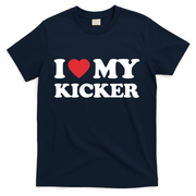 I Love My Kicker Mom Dad Mother Father Football Gift T-Shirt