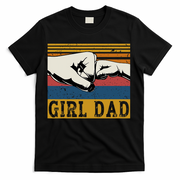 Girl Dad Father Of Girl Fathers Day Vintage T-Shirt
