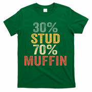 Funny Sarcastic 30% Stud 70% Muffin Retro Dad Father Figure Gift T-Shirt