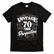 70th Birthday Est 1956 All Bark No Bite Vintage Birthday  T-Shirt - Black