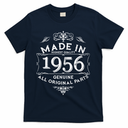 70th Birthday Made In 1956 Highest Quality Genuine All Original Parts T-Shirt - Navy