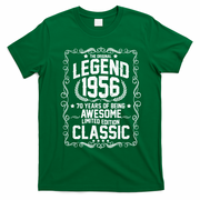 70th Birthday The Original Legend 1956 Awesome Classic  T-Shirt - Irish Green