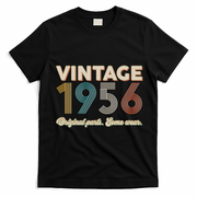 70th Birthday Vintage 1956 Original Parts Some Wear  T-Shirt - Black