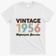 70th Birthday Vintage 1956 Original Parts Some Wear  T-Shirt - White