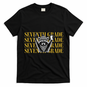 7th Seventh Grade Funny Raccoon Back To School T-Shirt - Black