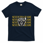 7th Seventh Grade Funny Raccoon Back To School T-Shirt - Navy Blue