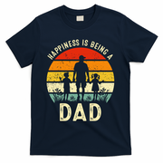 Happiness Is Being A Dad Father's Day Retro Sunset T-Shirt