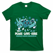 Ribbon Survivor Groovy Ovarian Cancer Awareness T-Shirt