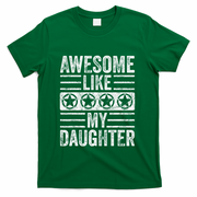 Awesome Like My Daughter Funny Vintage Father Mom Dad Joke T-Shirt