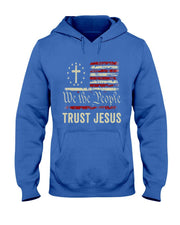 We The People Trust Jesus USA Flag Christian Patriotic T-Shirt