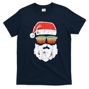 Santa Face Retro Sunglasses Christmas Xmas Men Women Kids T-Shirt