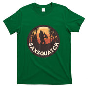 Retro Vintage Sax-Squatch Yeti Bigfoot Playing Saxophone T-Shirt
