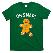 Gingerbread Man Oh Snap Christmas Funny Cookie Baking Gift Short Sleeve T-Shirt