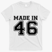 80 Birthday Made In 1946 Sports Jersey T-Shirt - White