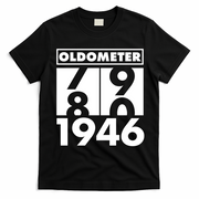 80th Birthday Oldometer 1946 T-Shirt - Black