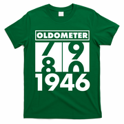 80th Birthday Oldometer 1946 T-Shirt - Irish Green