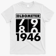 80th Birthday Oldometer 1946 T-Shirt - White