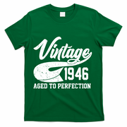 80th Birthday Sporty Vintage 1946 Age To Perfection  T-Shirt - Green