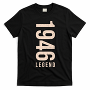 80th Birthday Vintage Legend 1946 T-Shirt - Black