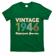 80th Birthday Vintage 1946 Original Parts Some Wear  T-Shirt - Irish Green