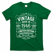 80th Birthday Vintage Made In 1946 Premium Quality Authentic Classic Birthday T-Shirt - Green