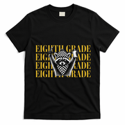 8th Eighth Grade Funny Raccoon Back To School T-Shirt - Black