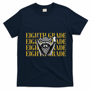 8th Eighth Grade Funny Raccoon Back To School T-Shirt - Navy Blue