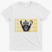 8th Eighth Grade Funny Raccoon Back To School T-Shirt - White