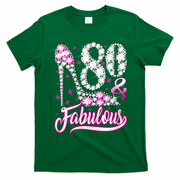 80 Years Old Gifts 80 & Fabulous 80th Birthday Pink Diamond T-Shirt - Irish Green