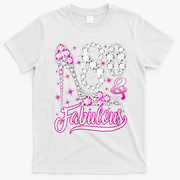 80 Years Old Gifts 80 & Fabulous 80th Birthday Pink Diamond T-Shirt - White