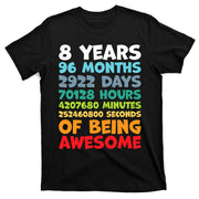 8 Year Old Bday Decorations Son Boy 8yr 8th Birthday T-Shirt