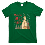 Vintage O Come All Ye Faithful Religious Christian Christmas T-Shirt