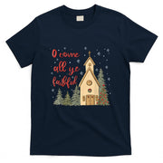 Vintage O Come All Ye Faithful Religious Christian Christmas T-Shirt