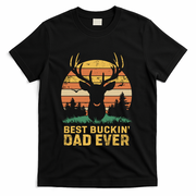 Vintage Best Buckin Dad Ever Deer Hunters Dad Hunting Gift T-Shirt
