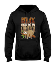 Relax God Is In Control Christian Bible Quote Sloth T-Shirt