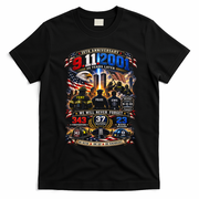 911 25th Anniversary Memorial Firefighter September 11th T-Shirt - Black