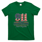 911 25th Anniversary USA Never Forgotten Tribute 9/11 T-Shirt - Irish Green