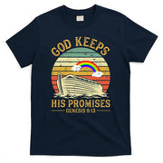 God Keeps His Promises Rainbow Noah Ark Jesus Christian T-Shirt