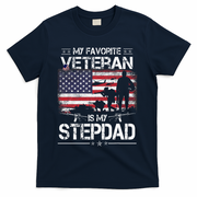 My Favorite Veteran Is My Stepdad Flag Father Veterans Day T-Shirt