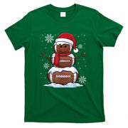 Merry Christmas Football Snowman Holiday Sports Xmas Pajamas T-Shirt
