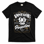 90th Birthday Est 1936 All Bark No Bite Vintage Birthday  T-Shirt - Black