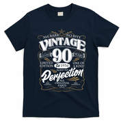 90th Birthday Est 1936 All Bark No Bite Vintage Birthday  T-Shirt - Navy Blue