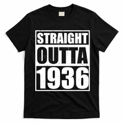 90th Birthday Straight Outta 1936 T-Shirt - Black