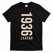 90th Birthday Vintage Legend 1936 T-Shirt - Black
