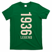90th Birthday Vintage Legend 1936 T-Shirt - Irish Green